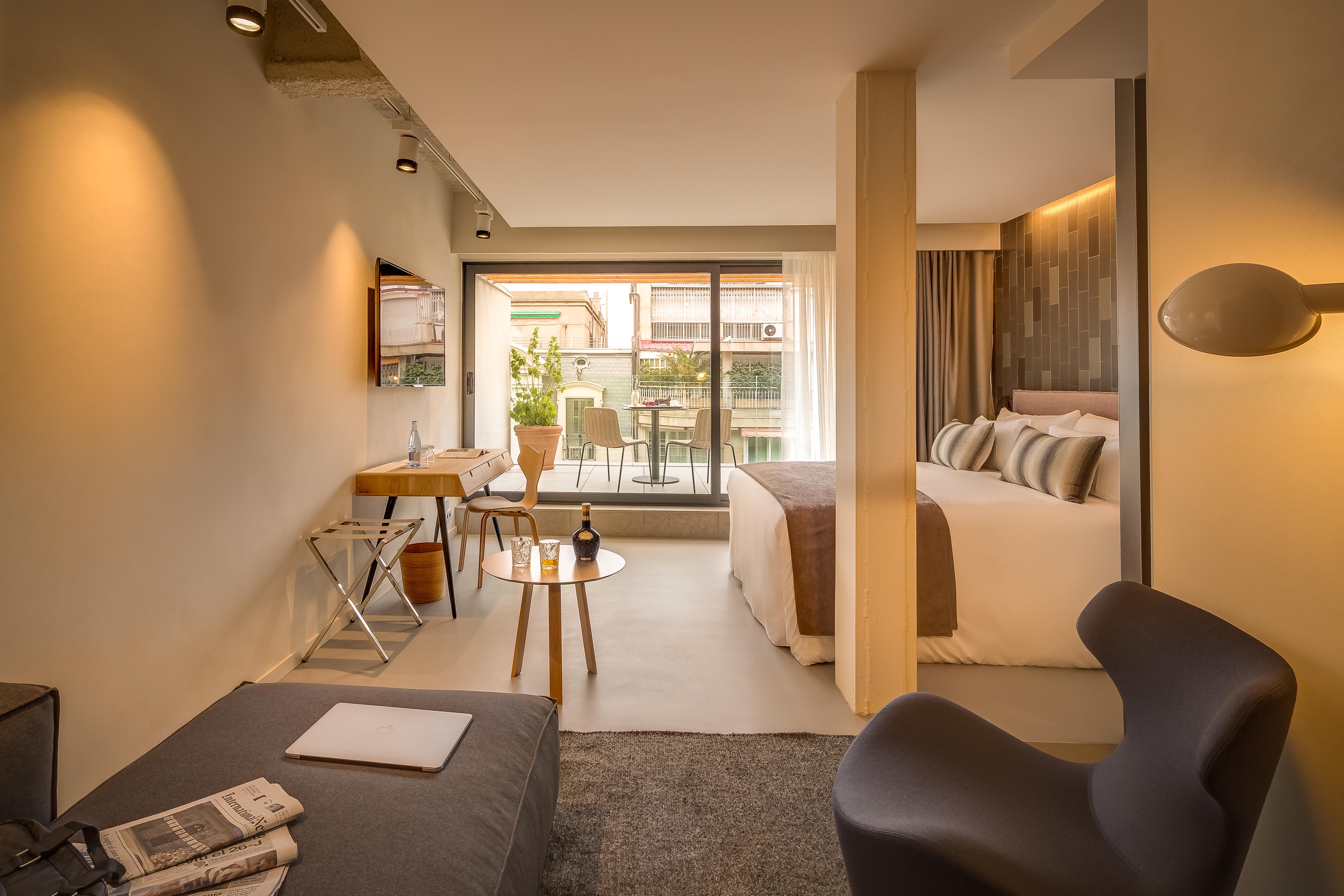 Hotel Ohla Eixample Barcelona Exterior foto A room at the hotel